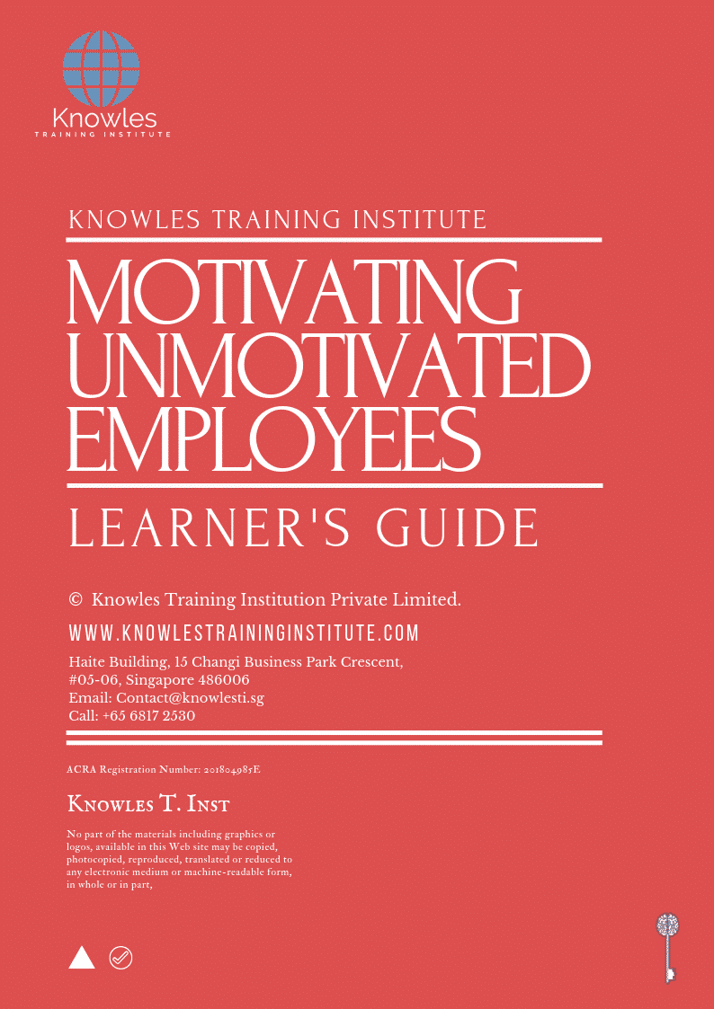 Motivating Unmotivated Employees Course in United-Kingdom Learner_s Guide