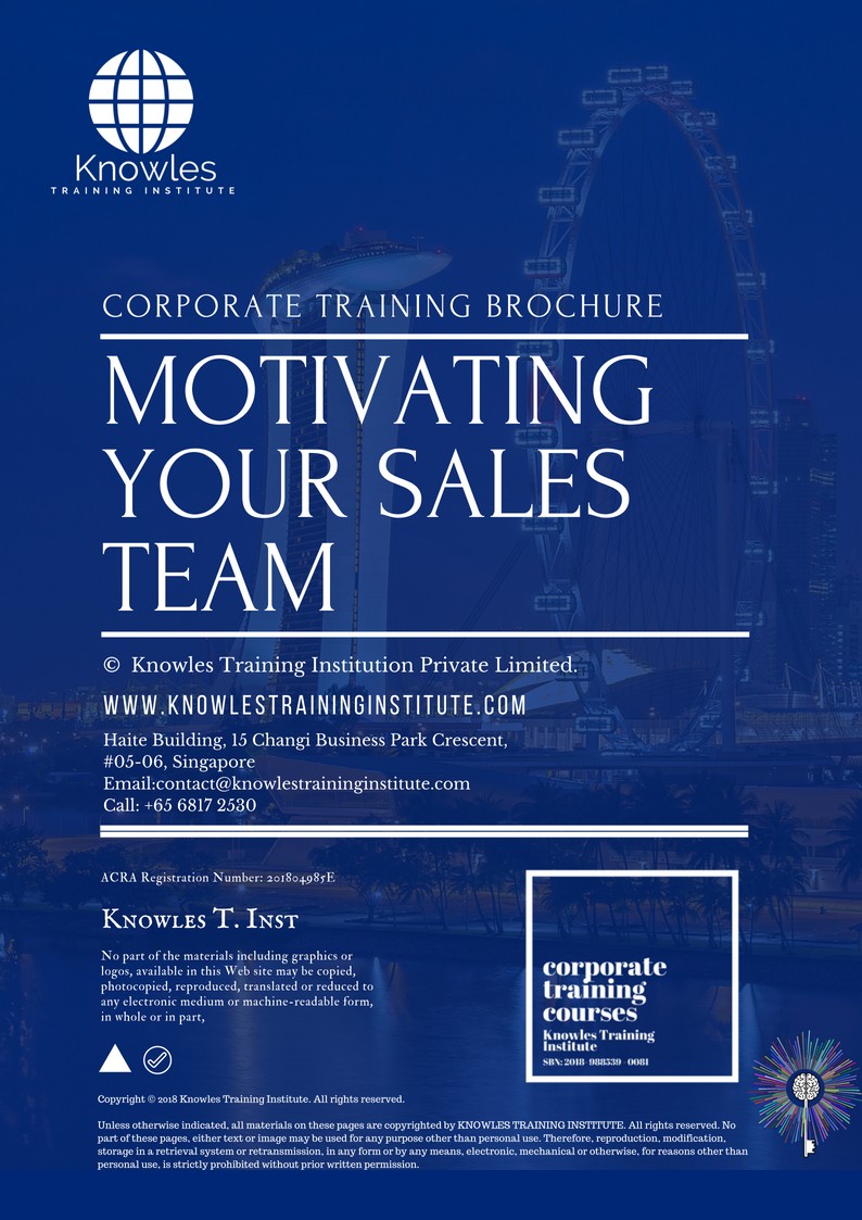 Motivating Your Sales Team Course in United-Kingdom Brochure