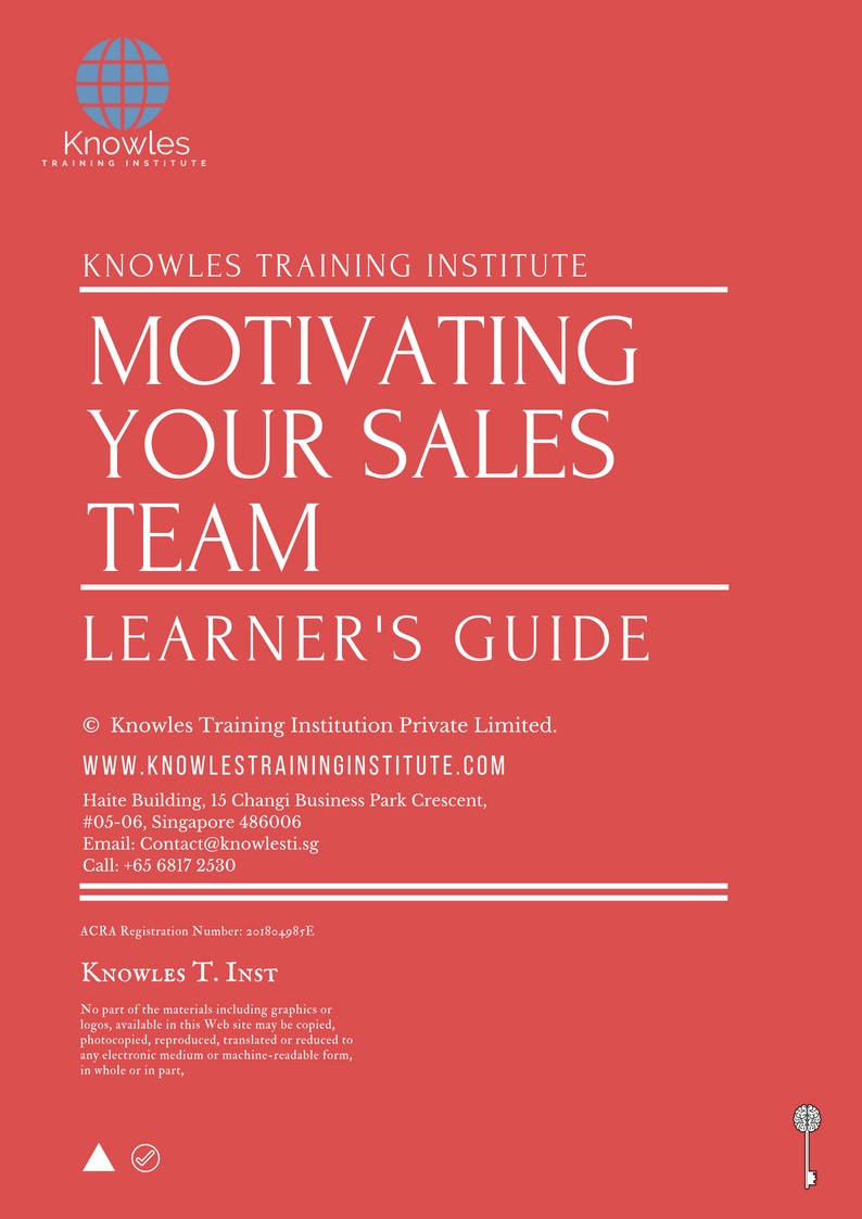 Motivating Your Sales Team Course in United-Kingdom Learner’s Guide