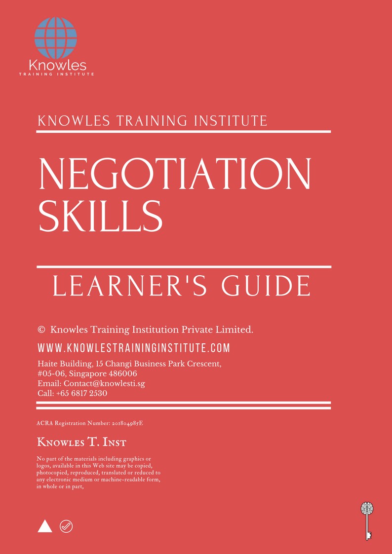 Negotiation Skills Course in United-Kingdom Learner_s Guide