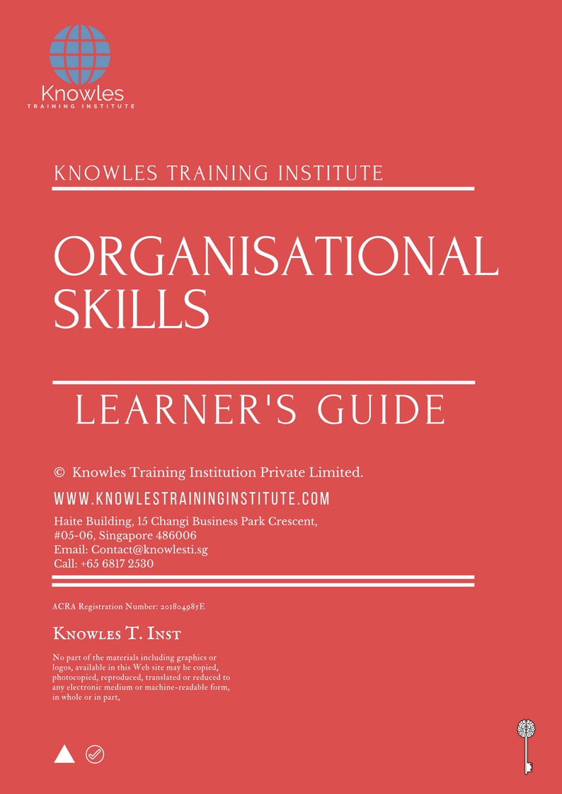 Organisational Skills Training Course in United-Kingdom Learner’s Guide