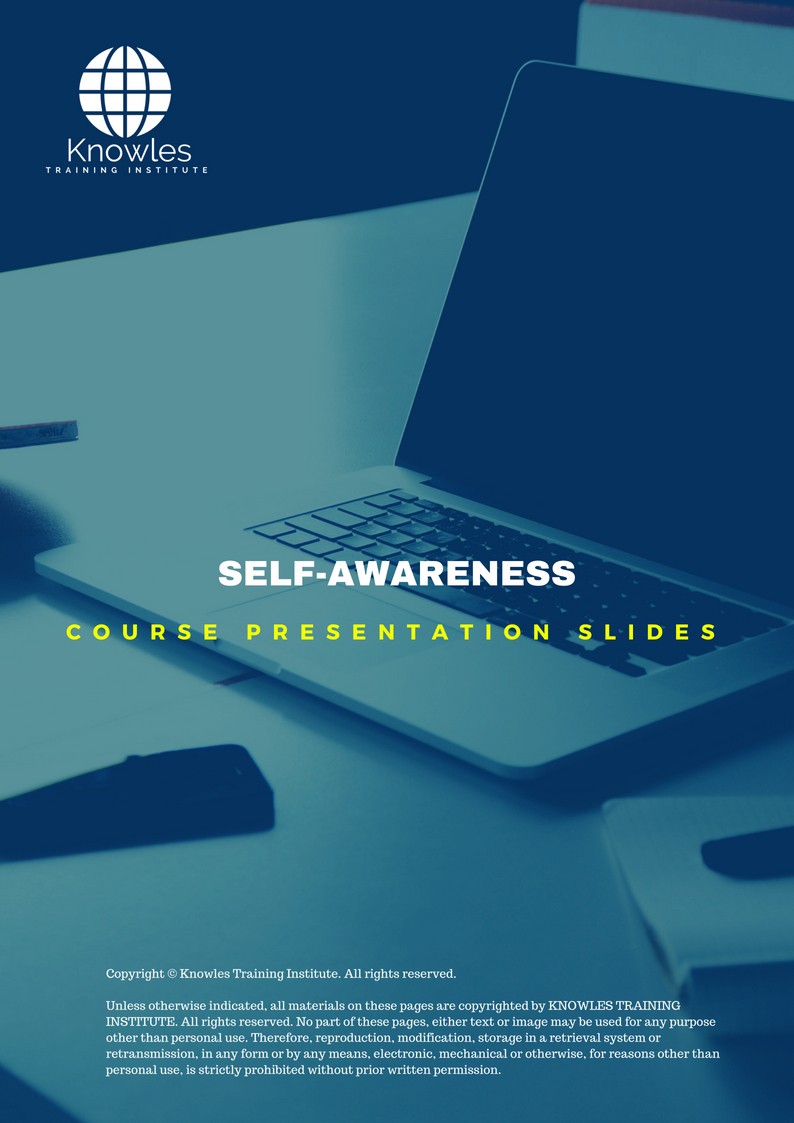 PPT Slides Used During Course For Self-Awareness Training Course in United-Kingdom
