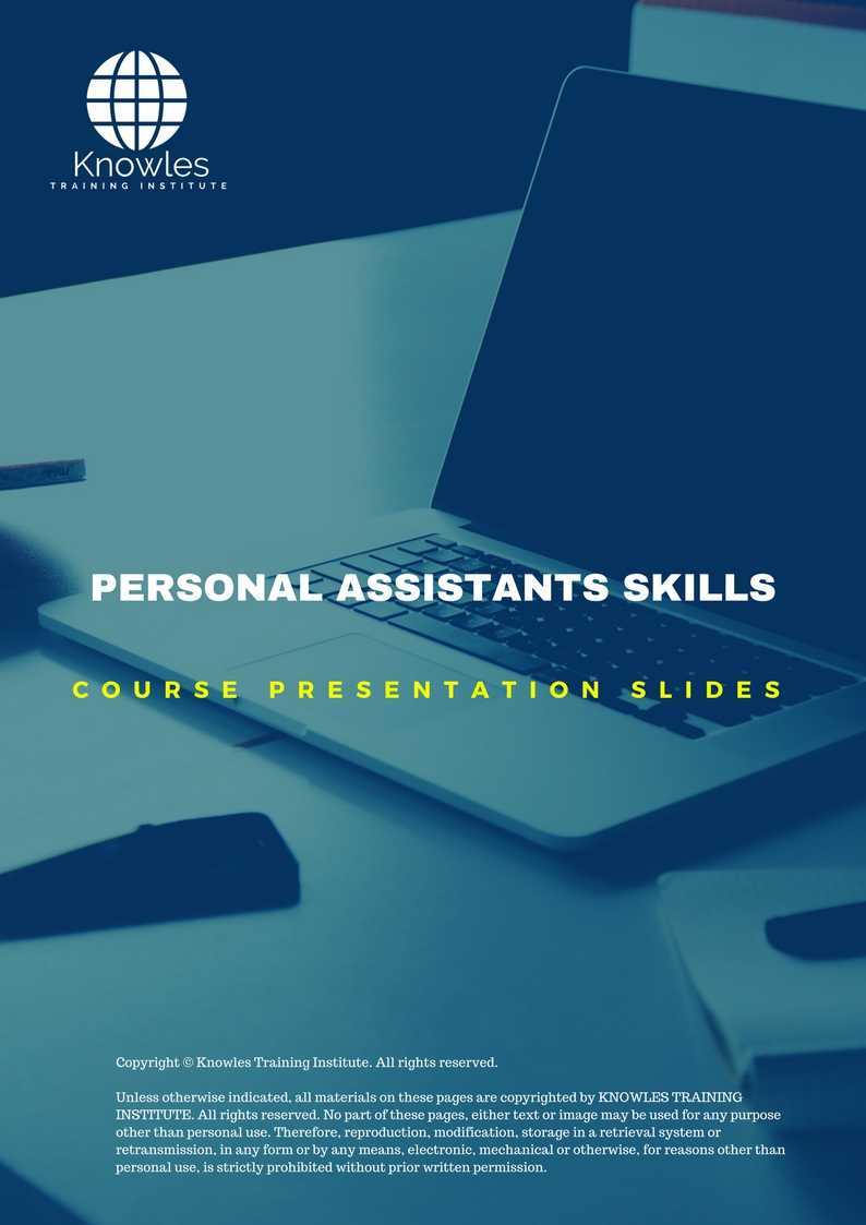 Personal Assistants Skills Training Course in United-Kingdom Presentation Slides