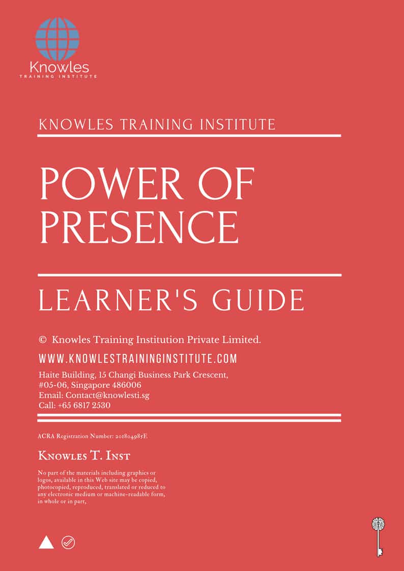 Power Of Presence Training Course in United-Kingdom Learner’s Guide