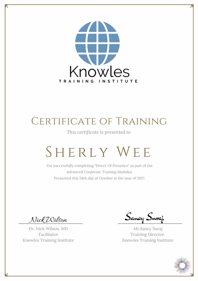 Power Of Presence Training course in United-Kingdom Certification