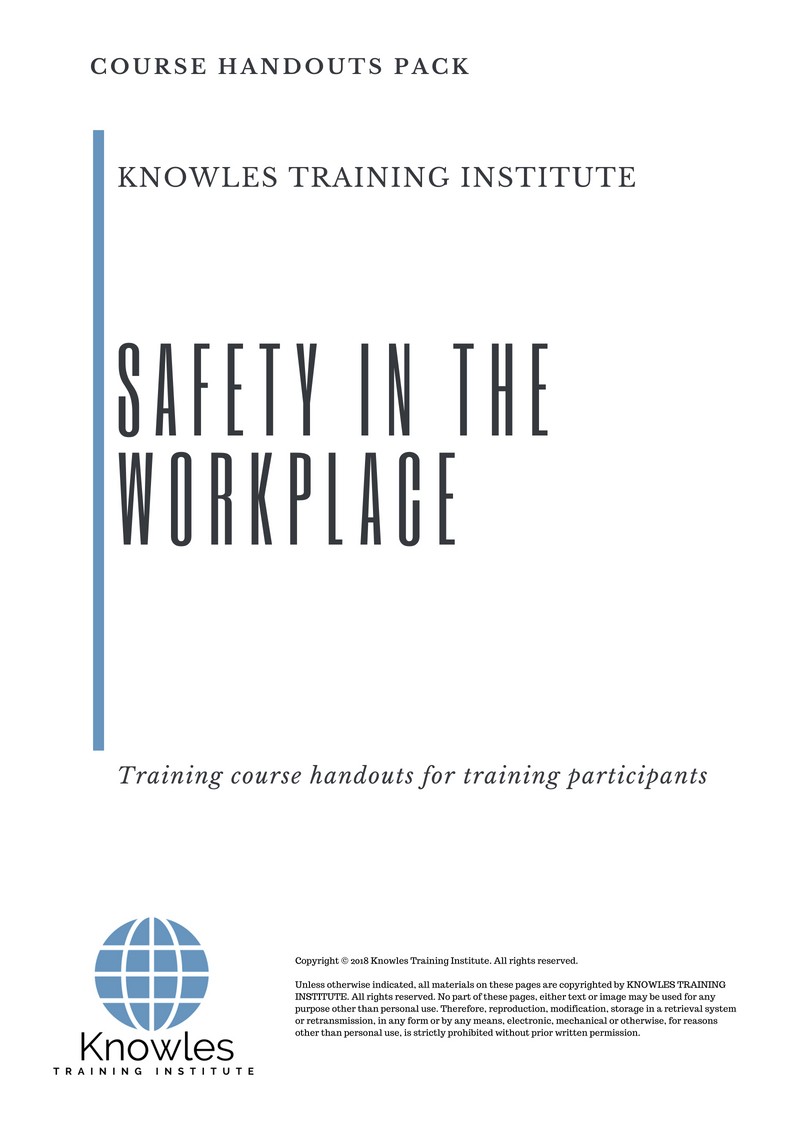 Safety In The Workplace Training Course in United-Kingdom Handouts