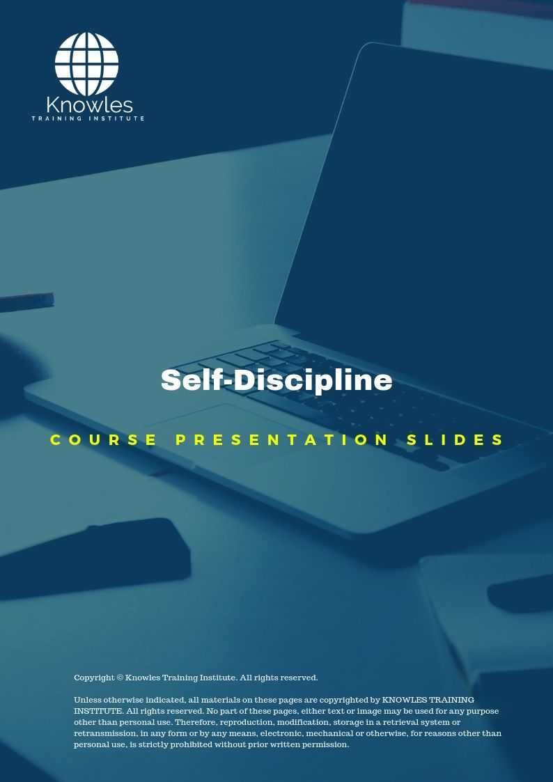 Self-Discipline Course in United-Kingdom PPT Slides Used During Course