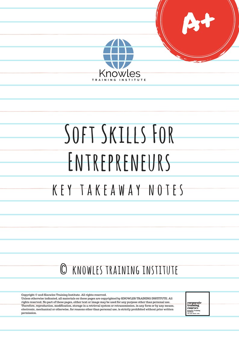 Soft Skills For Entrepreneurs in United-Kingdom Key Takeaways Notes