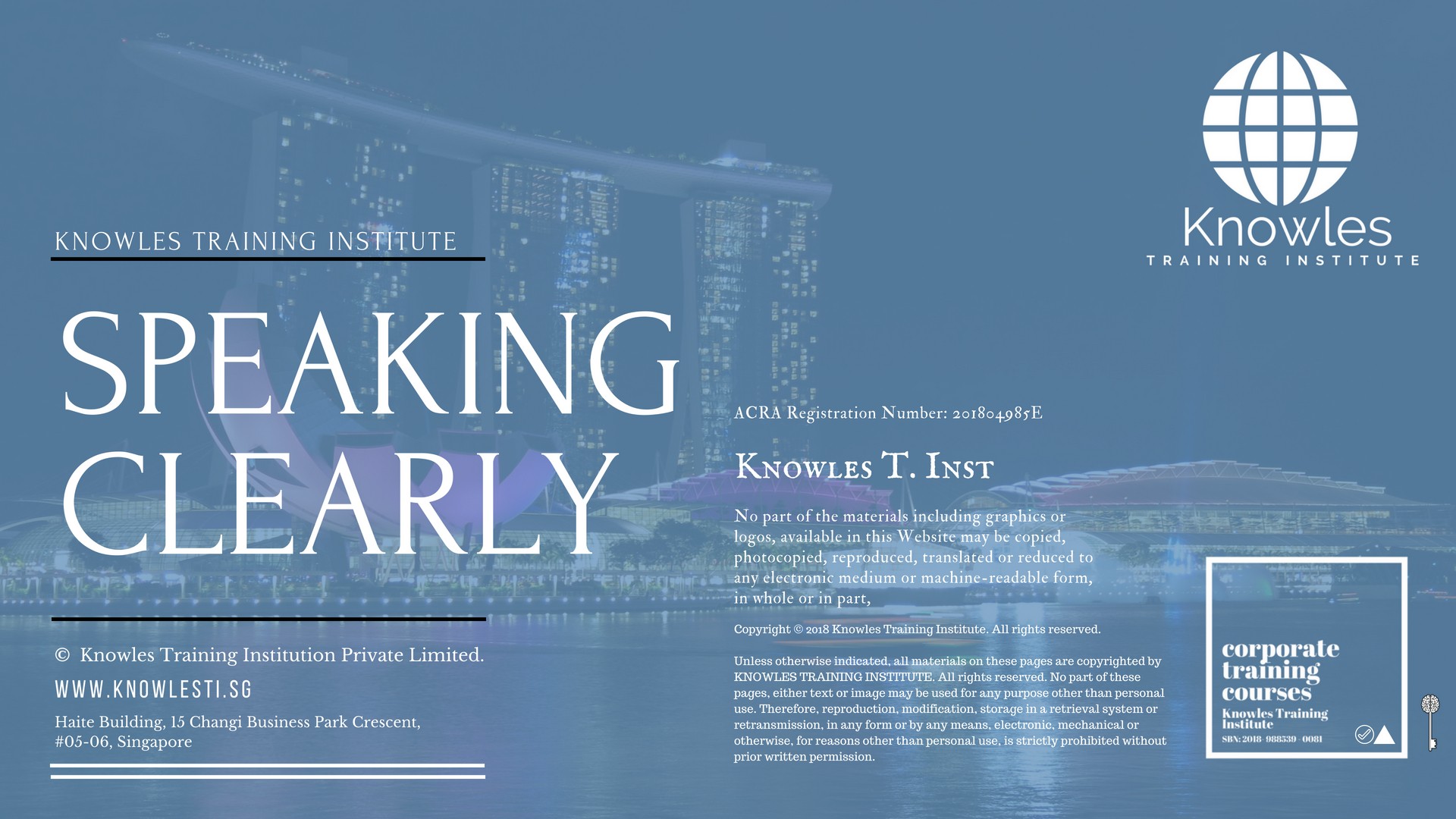 Speaking Clearly Training Course in United-Kingdom
