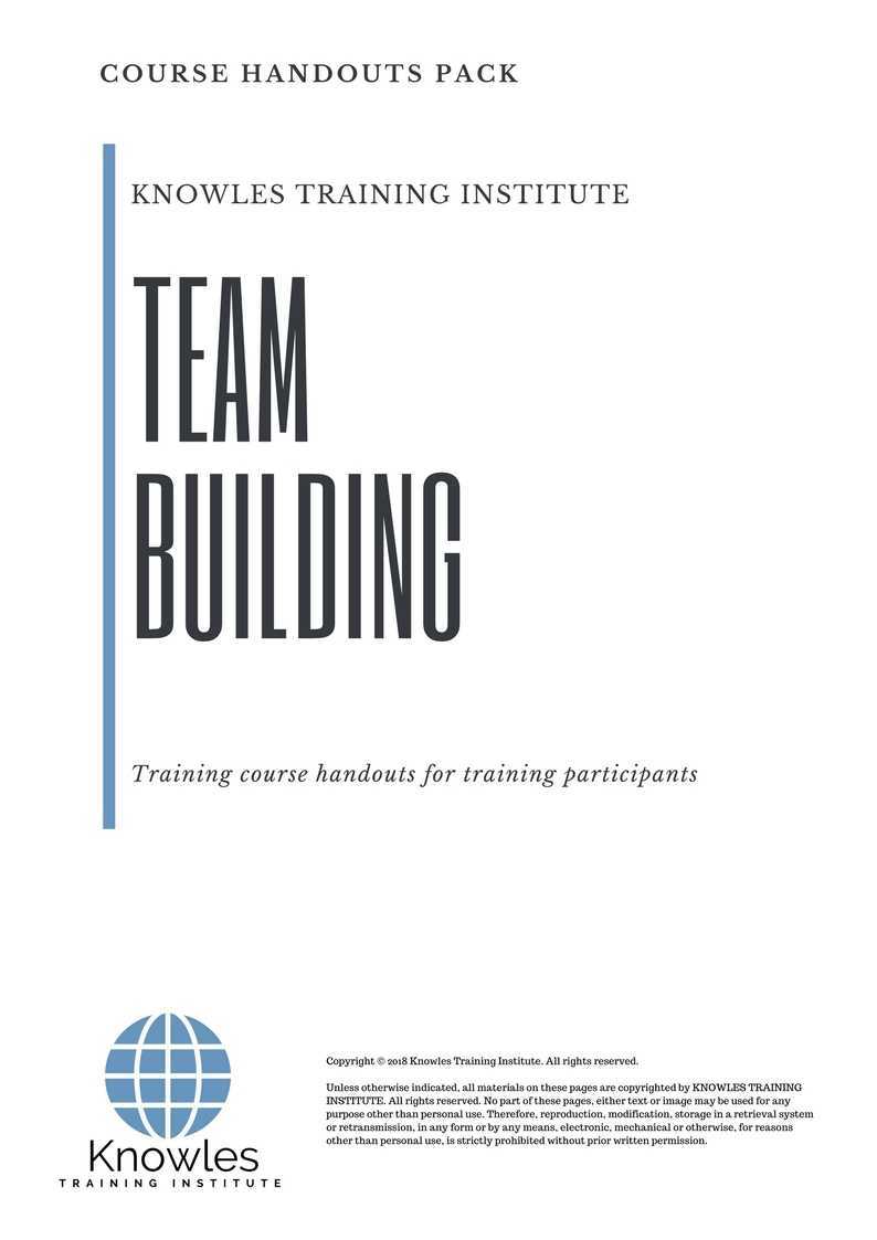 Team Building Training Course in United-Kingdom Handouts