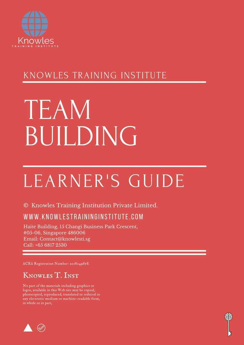 Team Building Training Course in United-Kingdom Learner_s Guide
