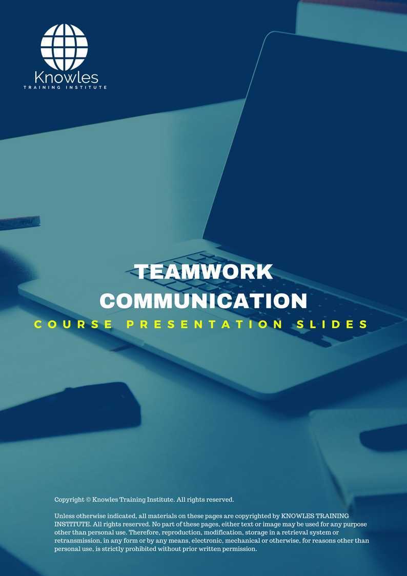 Teamwork Communication Training Course in United-Kingdom Presentation Slides