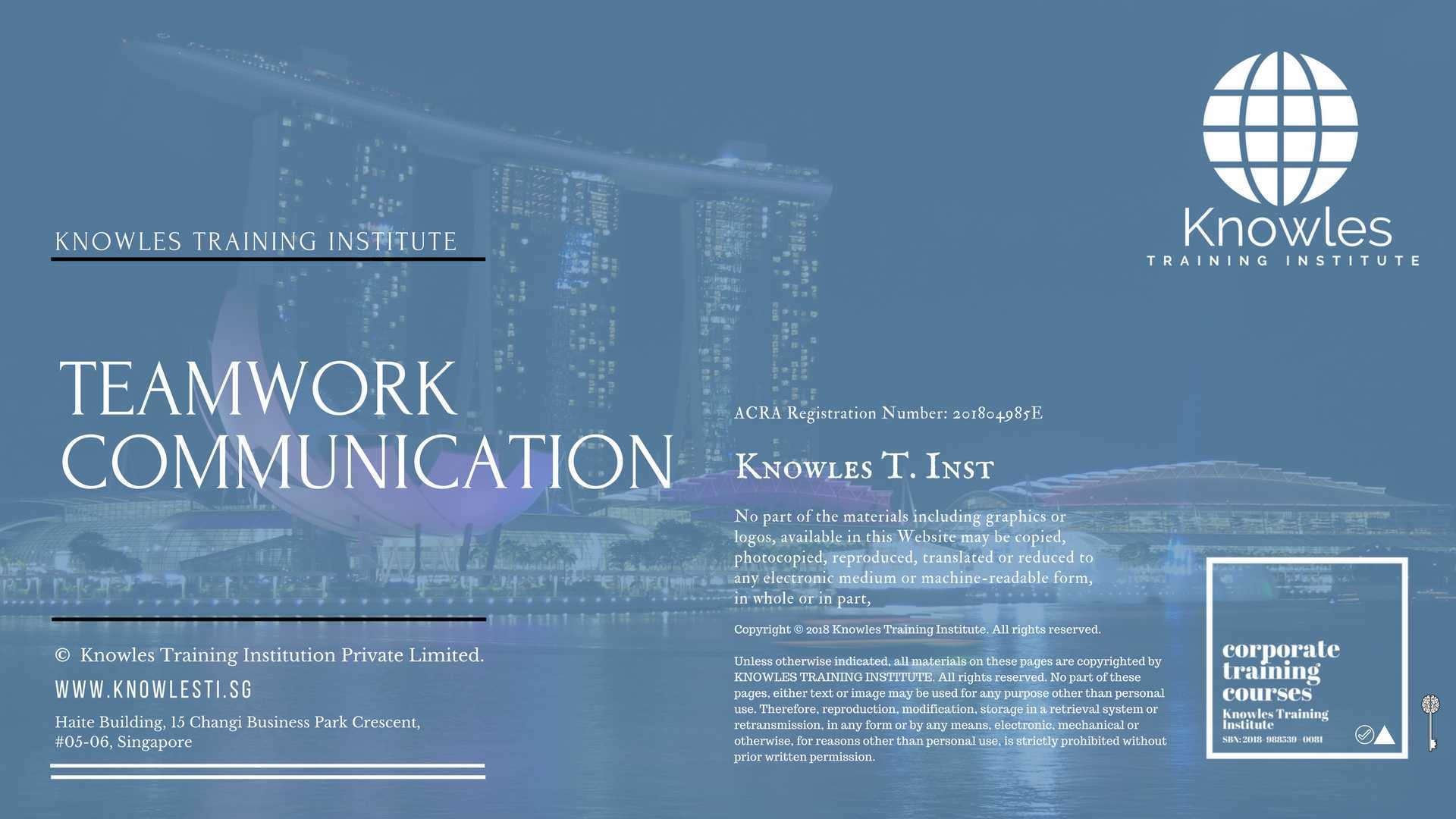 Teamwork Communication Training Course in United-Kingdom