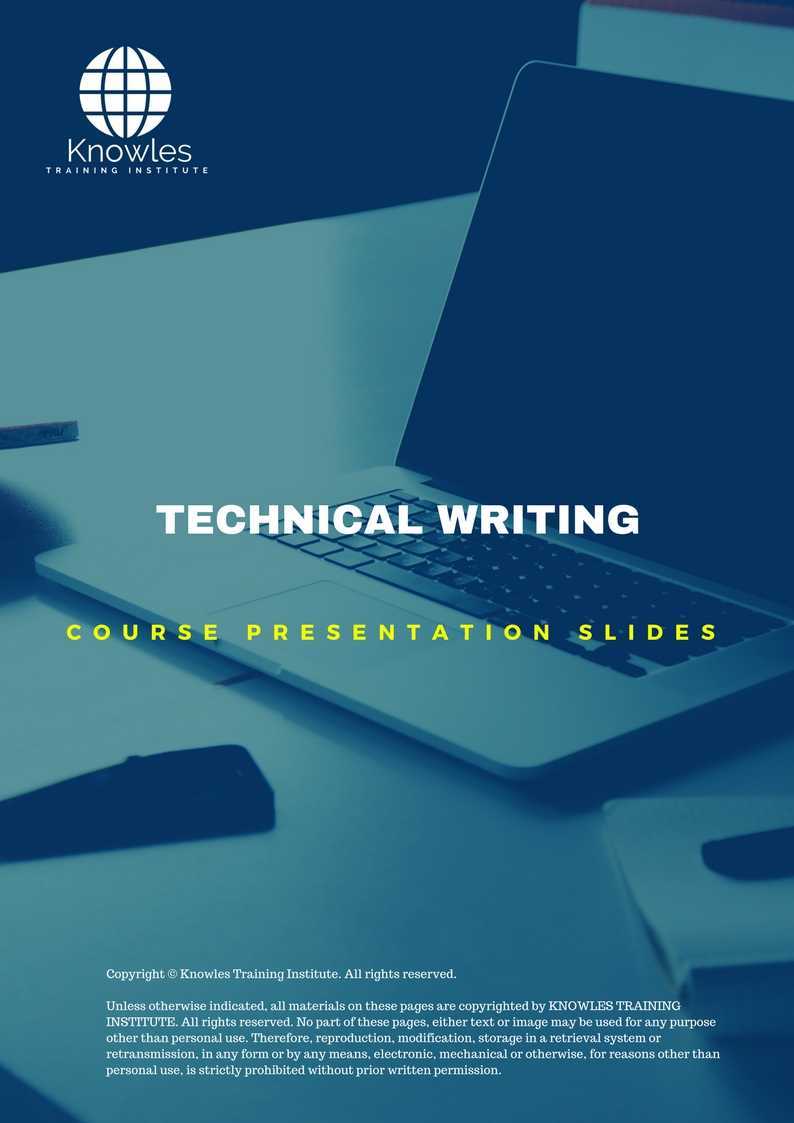 Technical Writing Training Course in United-Kingdom Presentation Slides
