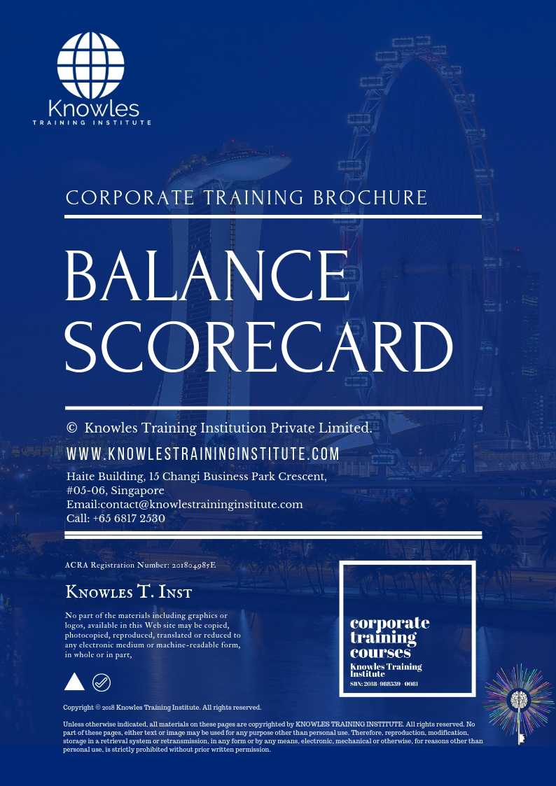 The Balanced Scorecard Training Course in United-Kingdom Brochure