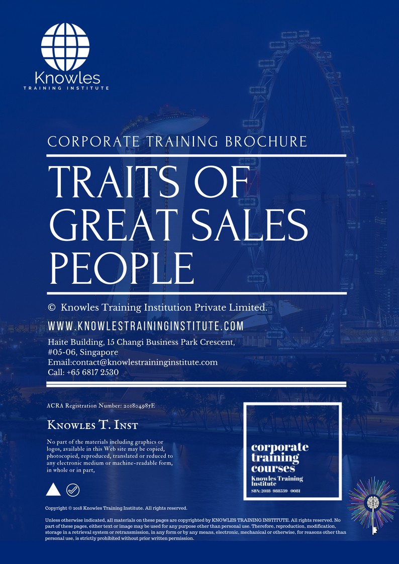 Traits Of Great Sales People Course in United-Kingdom Brochure