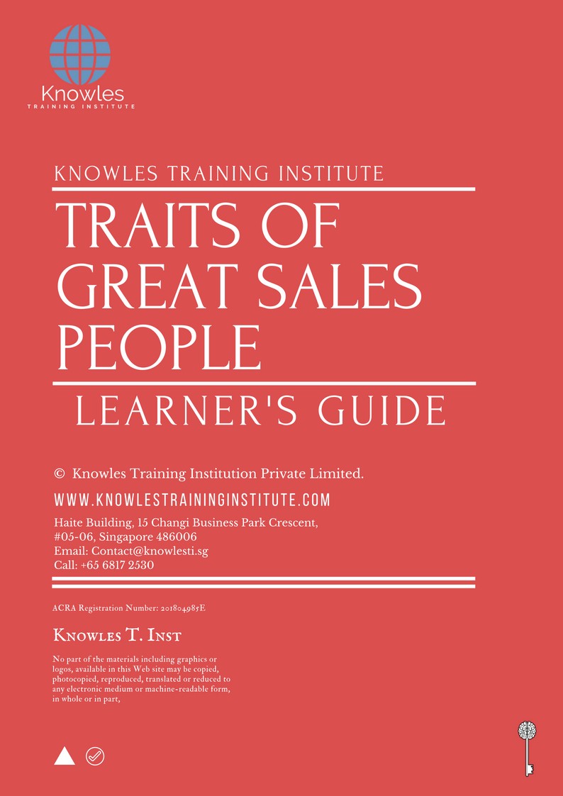 Traits Of Great Sales People Course in United-Kingdom Learner’s Guide