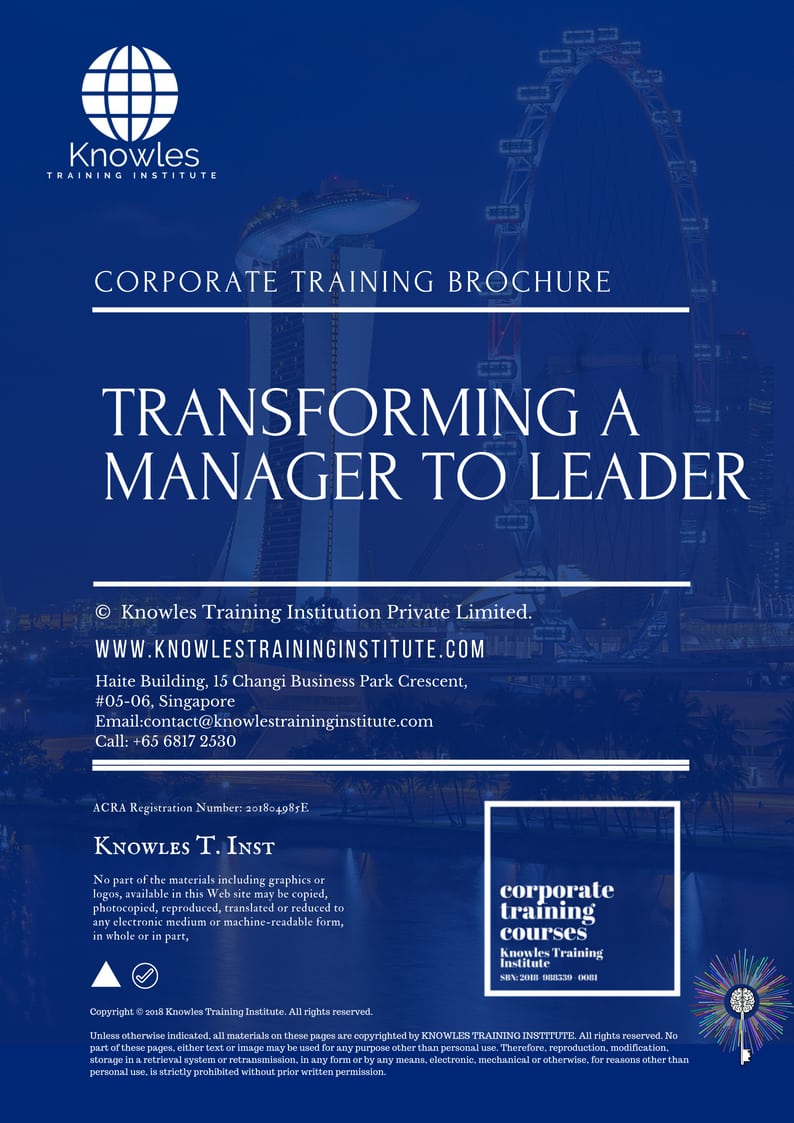 Transforming A Manager To Leader Training Course in United-Kingdom Brochure