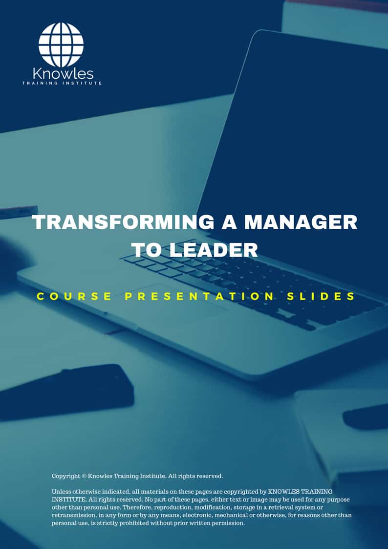 Transforming A Manager To Leader Training Course in United-Kingdom Presentation Slides