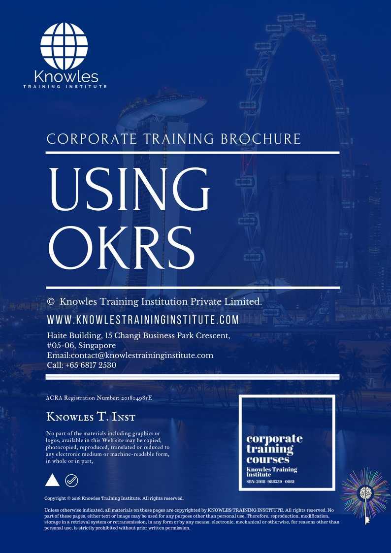 Using Okrs Training Course in United-Kingdom Brochure