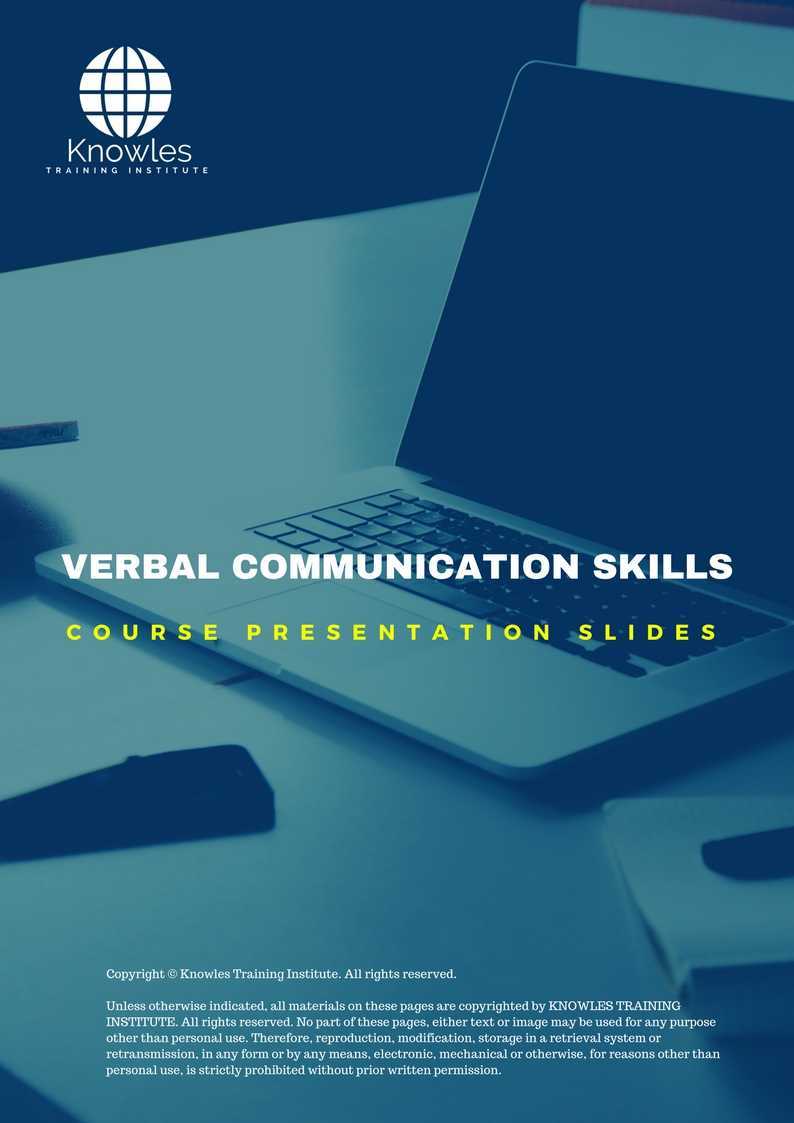 Verbal Communication Skills Training Course in United-Kingdom Presentation Slides