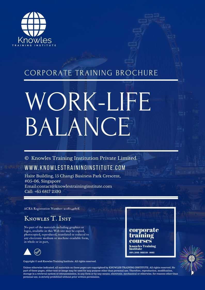 Work-Life Balance Training Course in United-Kingdom Brochure